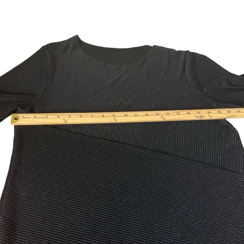 Chico's Black Scoop Neck 3/4 Sleeve Boxy Tunic - Picture 7 of 8